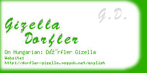 gizella dorfler business card